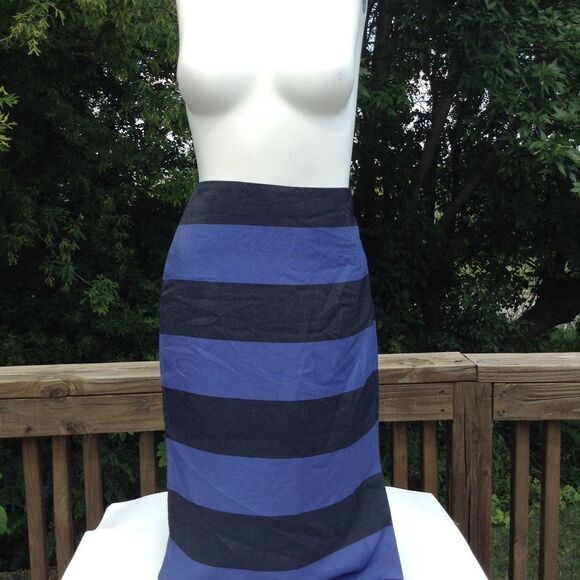 Banana Republic Rugby Stripe Midi Skirt Size 2 New - Picture 2 of 4